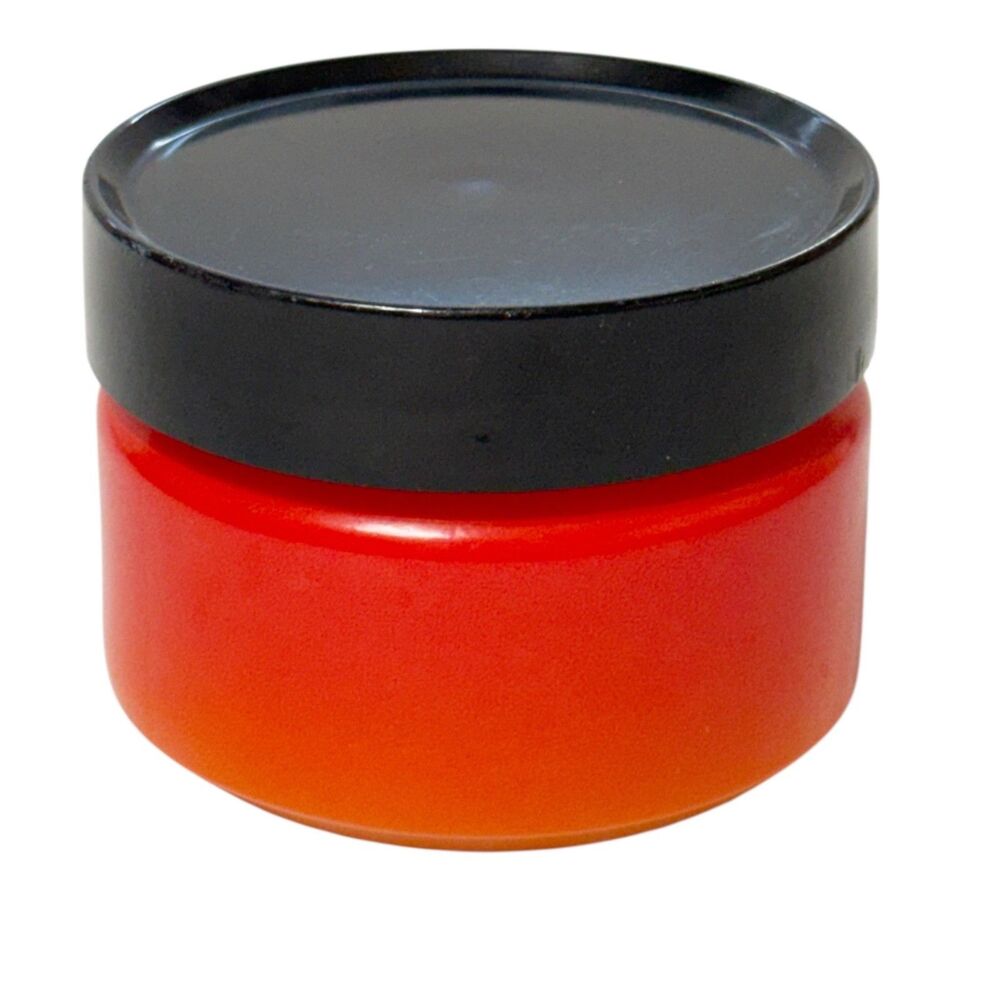 Rainbow Tangerine by Anchor Hocking Canister w/ Black Lid 4-3/4" Wide x 4" Tall